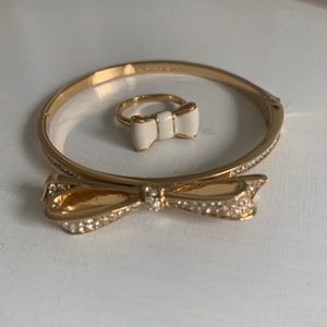 Kate Spade bow ring & bracelet